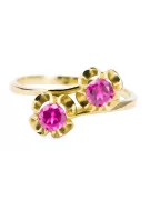 Žiedas Ametistas 14k geltono aukso Vintažinis stilius vrc266y